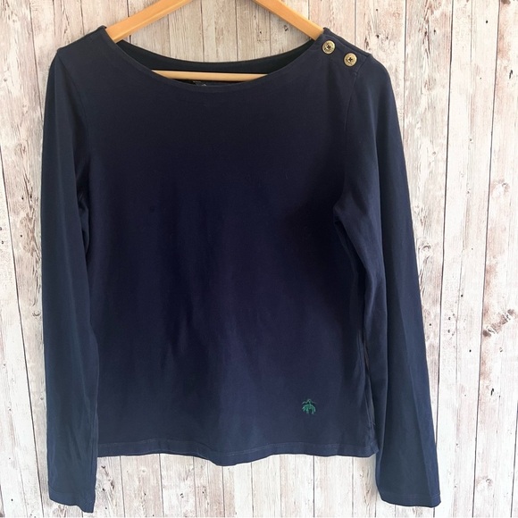 Brooks Brothers Tops - Brooks Brothers Women’s Long Sleeve Gold Button Top